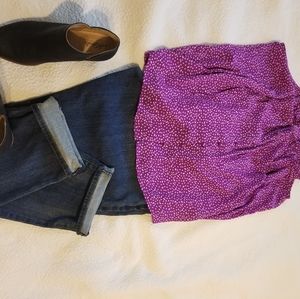 Torrid, 2x , Purple button up top